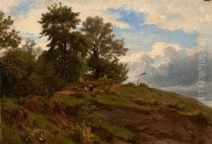 Vue De La Foret De Fontainebleau by Francois-Antoine-Leon Fleury