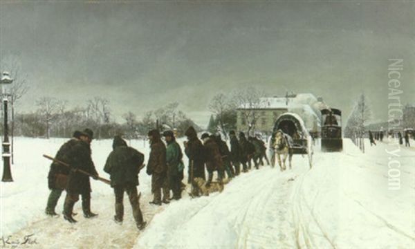 Avenue De Neuilly Sous La Neige - view 1