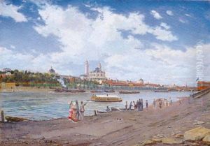 Vue De L'ancien Trocadero A Paris by August Emile Flick