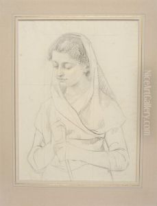 Figure Study For An Unknown Painting by Joseph Aubert