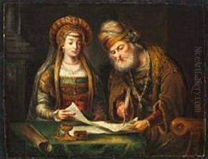 The Marriage Contract by Govaert Flinck Cleve