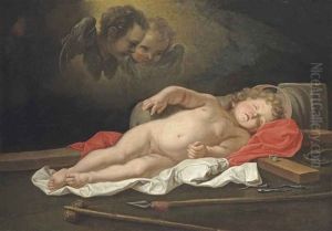 The Infant Christ Sleeping By The Instruments Of The Passion