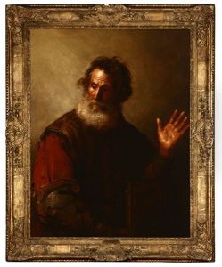 Portrait Of A Bearded Elderly Man Holding A Book Portrait Of A Bearded Elderly Man Holding A Book