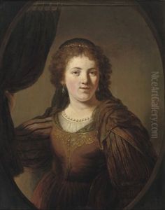 A Tronie Of A Young Woman In An Eastern Costume by Govaert Flinck Cleve
