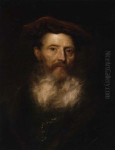 Portrait Of A Bearded Man In A Fur-trimmed Black Coat And A Velvet Cap Portrait Of A Bearded Man In A Fur-trimmed Black Coat And A Velvet Cap