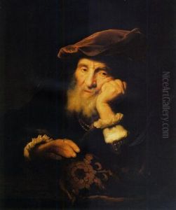 A Bearded Old Man, Seated At A Ledge, In A Fur- And Brocade-lined Cloak And A Velvet Cap A Bearded Old Man, Seated At A Ledge, In A Fur- And Brocade-lined Cloak And A Velvet Cap
