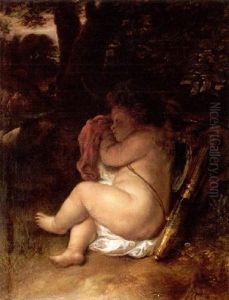 A Sleeping Cupid by Govaert Flinck Cleve