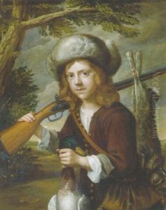 A Portrait Of A Youth, In A Landscape, Holding A Dead Duck And A Rifle A Portrait Of A Youth, In A Landscape, Holding A Dead Duck And A Rifle