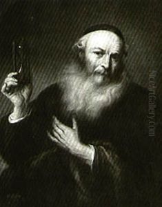 An Old Man Holding An Hourglass