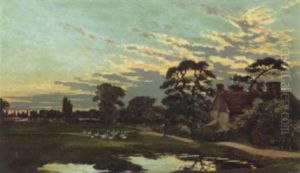 Abend Vor Dem Dorf by Robert Purvis Flint