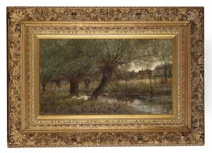 Ducks By The Stream by Saville Lumbley Flint