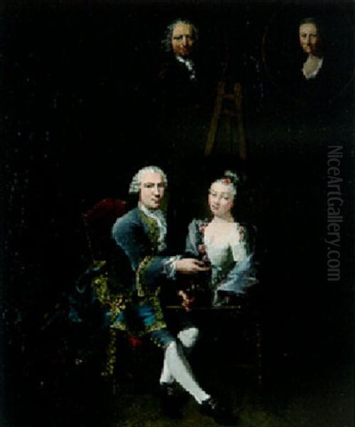 Portrait De Pietro Longhi A Son Chevalet - view 1