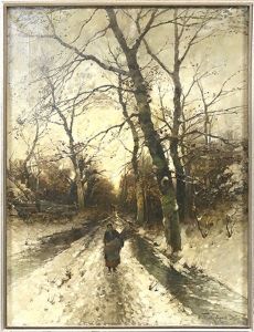 Auf Dem Winterlich Verschneiten Weg