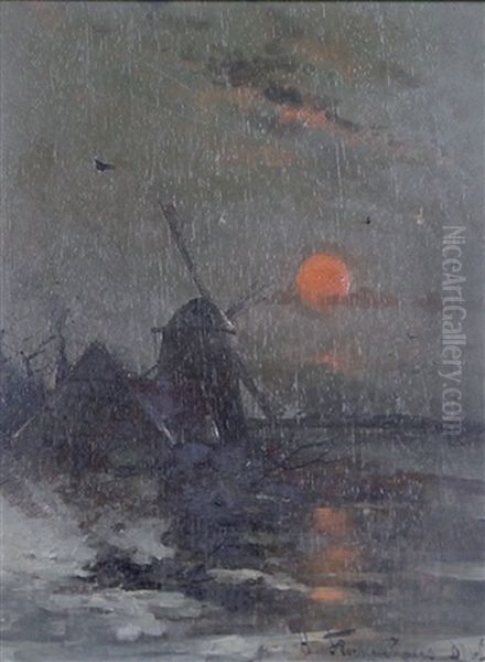 Coucher De Soleil Au Moulin - view 1
