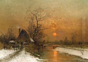Winterabend by Heinz Flockenhaus