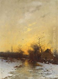 Winterabend by Heinz Flockenhaus