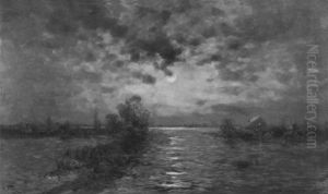 Abendliche Flusslandschaft Abendliche Flusslandschaft