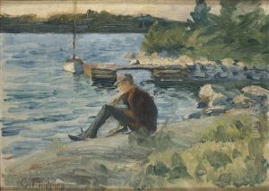 Pojke Vid Vatten by Karl Samuel Flodman