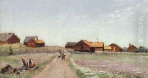Landskap Med Bondgard by Karl Samuel Flodman