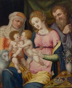 The Holy Family With Elisabeth And John The Holy Family With Elisabeth And John