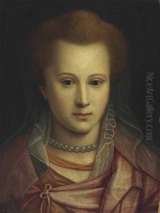 Portrait Of A Lady, Bust-length by Frans Floris