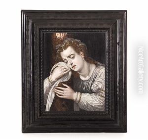 Die Hl. Magdalena Unter Dem Kreu by Frans Floris