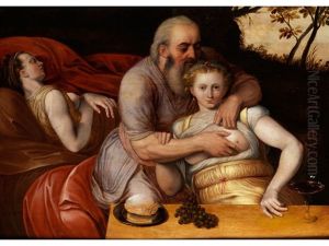 Lot Und Seine Tochter by Frans Floris