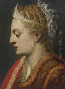 Profile Portrait Of A Woman by Frans Floris