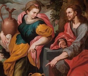 Christ Meets The Samaritan Woman At The Well by Frans Floris