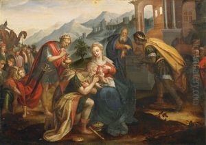 Anbetung Der Konige by Frans Floris