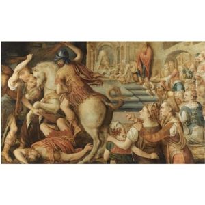 The Expulsion Of Heliodorus by Frans Floris