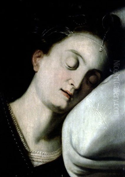 Jeune Femme Au Diademe Endormie - view 1