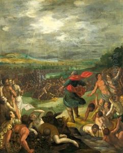 Moses Empfangt Von Gott Den Auftrag, Die Israeliten Aus Agypten Durch Die Wuste Zum Berg Sinai Zu Fuhren by Frans Floris