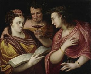 Bacchus, Ceres Und Venus by Frans Floris