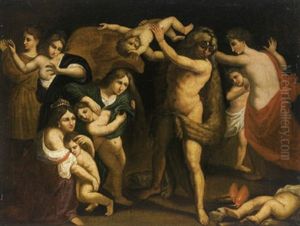 Die Taten Des Herkules: Der Rasende Herkules (+ Herkules Bei Omphale; Pair) by Frans Floris