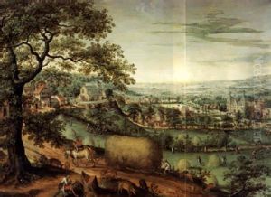 Heuernte Bei Schloss Heverlee by Frans Floris