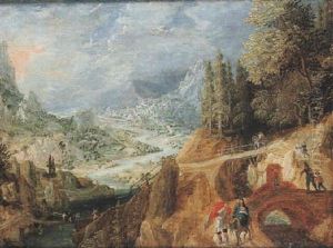 Paysage De La Vallee Du Rhin Avec La Fuite En Egypte