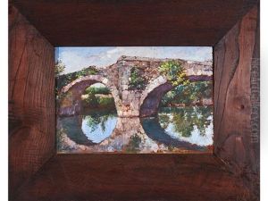 Le Pont Romain A Ascain by Louis Floutier