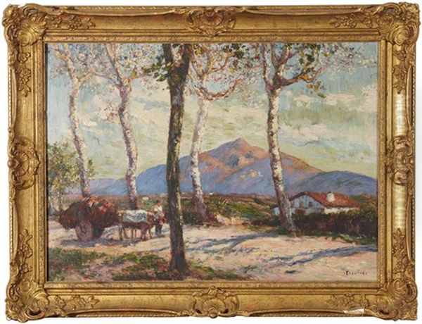 La Rhune Vue Du Chemin D'urrugne Avec Attelage - view 1