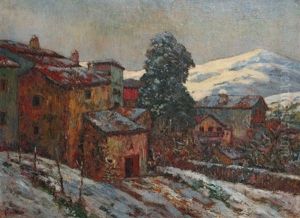Maisons Sous La Neige by Louis Floutier