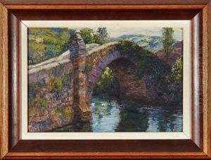 Le Pont De La Vierge A Ibarron, Saint-pee-sur-nivelle by Louis Floutier