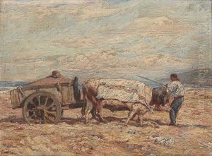 Attelage Aux Boeufs by Louis Floutier