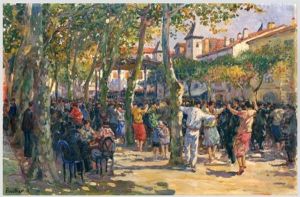 Le Fandango, Saint Jean De Luz, Place Louis Xiv by Louis Floutier