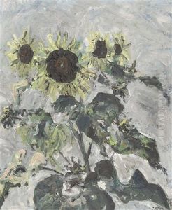 Stillleben Mit Sonnenblumen by Johann Peter Flueck