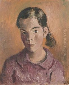 Portrat Einer Jungen Frau by Johann Peter Flueck