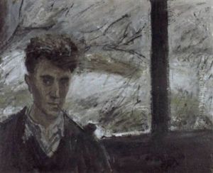 Selbstbildnis Am Fenster by Johann Peter Flueck
