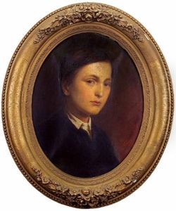 Portrait Eines Knaben (friedrich Herzenskron, 12 Jahre Alt) by Joseph Flueggen
