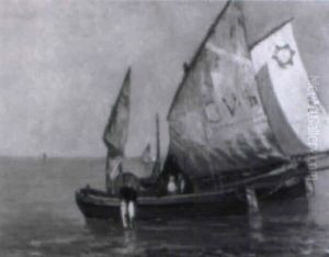 Fischerboote Auf Dem Wasser by Ugo Flumiani