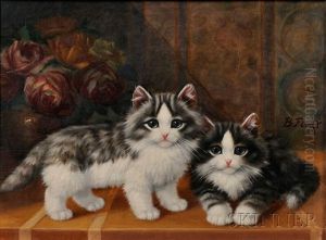Two Kittens by Burkhard Flury