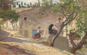 Strada E Casolare Animati A Settignano by Ruggero Focardi